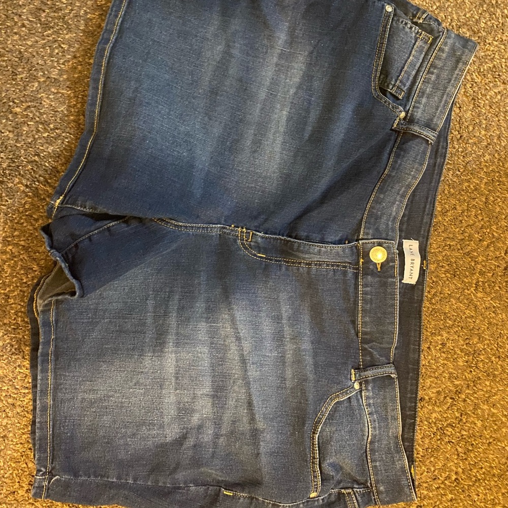 Lane Bryant Blue Jeans Shorts Size 28